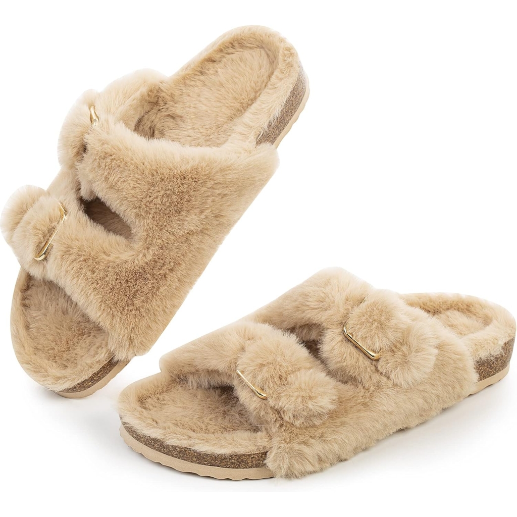 Open Toe Slipper with Cozy Lining