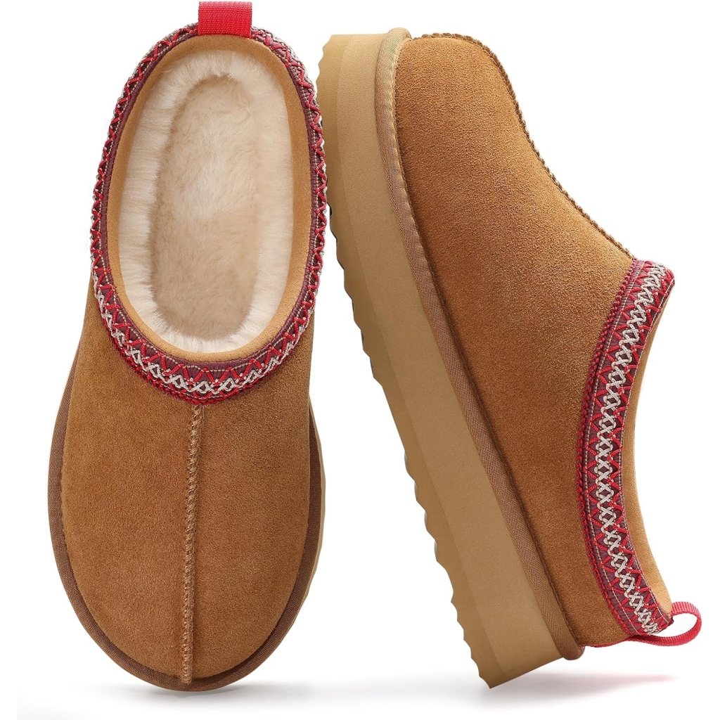 Suede Platform Slippers