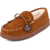 Minnetonka Men's Pile Lined Hardsole Slipper, Brown, 10.5 M US