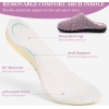 ERGOfoot Arch Support Orthopedic Slippers for Plantar Fasciitis, Sherpa Fleece Clog Style -Machine Washable Non-Slip Indoor Outdoor House Slippers for Women& Men/Pink Purple Marl W7
