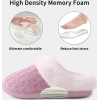Evshine Women's Chenille Knit Fuzzy Slippers Memory Foam Warm House Shoes