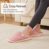 HUXMEYSON Slippers for Women, Warm Memory Foam Comfy House Slippers with Anti-Skid Rubber Sole for Indoor and Outdoor