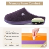 VeraCosy Women's Two-Tone Slippers Soft Comfy Knit Memory Foam Non-slip Indoor Outdoor House Shoes Evening Lilac, 7-8 US