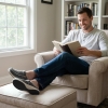 Mens Slippers with Arch Support, House Shoes for Men with Anti-Slip Sole