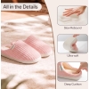 HUXMEYSON Slippers for Women, Warm Memory Foam Comfy House Slippers with Anti-Skid Rubber Sole for Indoor and Outdoor