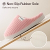 HUXMEYSON Slippers for Women, Warm Memory Foam Comfy House Slippers with Anti-Skid Rubber Sole for Indoor and Outdoor
