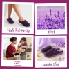 VeraCosy Women's Two-Tone Slippers Soft Comfy Knit Memory Foam Non-slip Indoor Outdoor House Shoes Evening Lilac, 7-8 US
