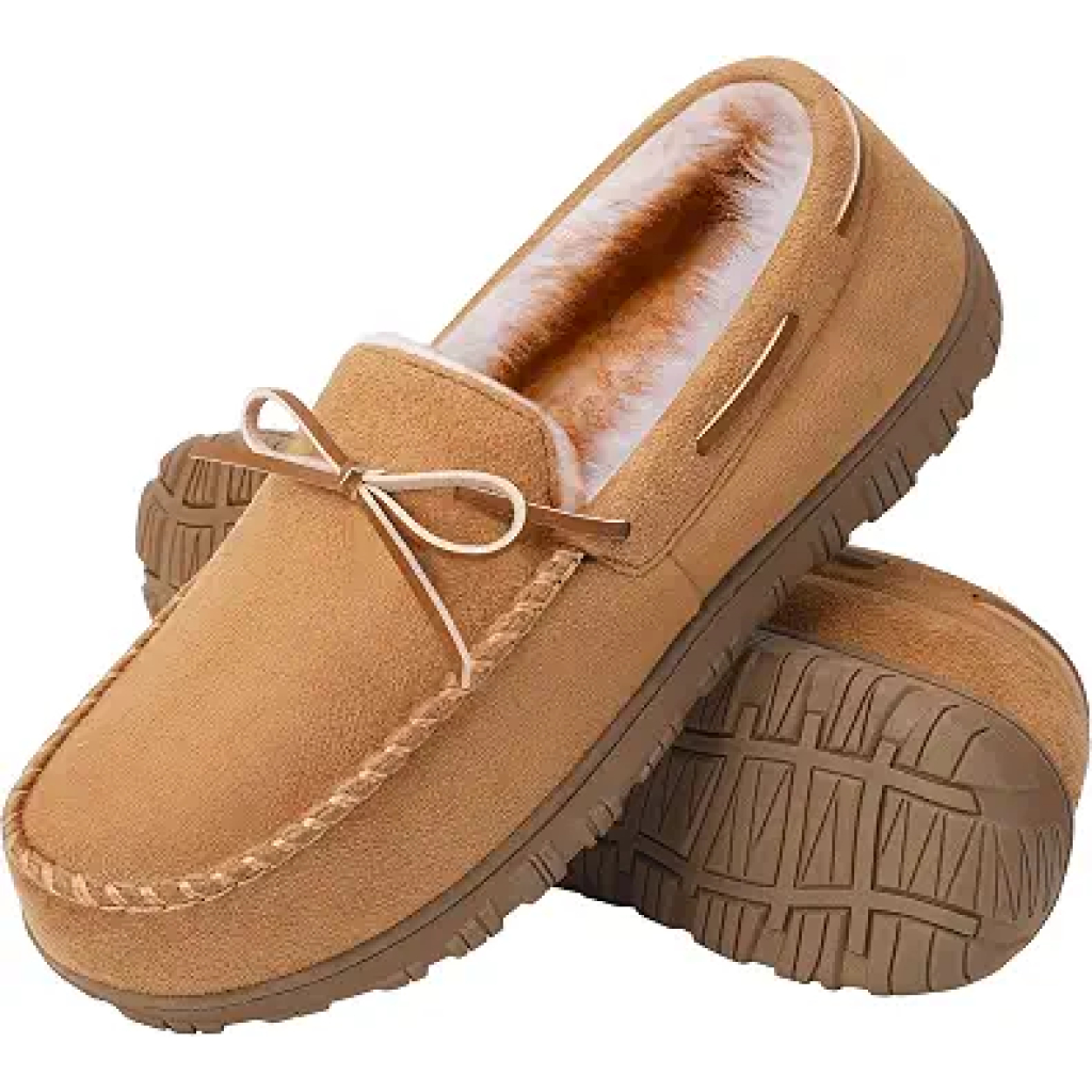 MIXIN Mens Slippers Indoor Outdoor Memory Foam House Shoes Anti-Slip Moccasins Slippers for Men