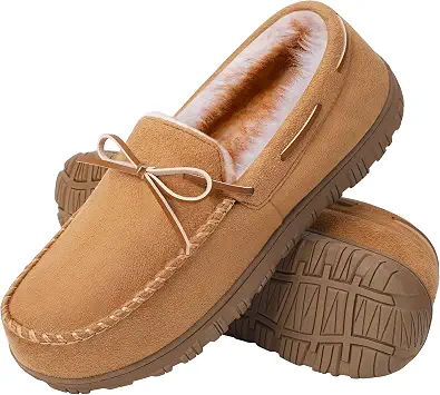 MIXIN Men's Memory Foam Moccasin Slippers