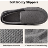 HomeTop Men's Knit Moccasin Slippers House Shoes (11 D(M) US, Dark Gray)