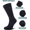 LANLEO Merino Wool Hiking Socks for Women Men Thermal Winter Warm Thick Cushion Moisture Wicking Crew Work Boot Socks 5 Pairs Solid Color A,Medium