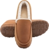 shoeslocker Moccasins for Men House Slippers Indoor Outdoor Plush Mens Bedroom Shoes with Hard Sole Beige 10 M US