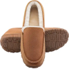 shoeslocker Moccasins for Men House Slippers Indoor Outdoor Plush Mens Bedroom Shoes with Hard Sole Beige 10 M US