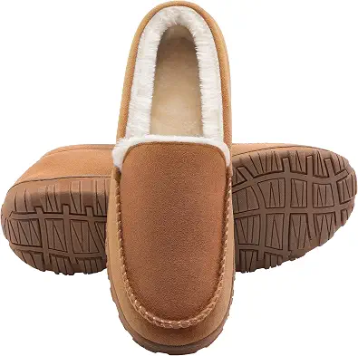 shoeslocker Men's Moccasin Slippers