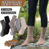MOGGEI Womens Merino Wool Socks for Hiking Winter Warm Thick Thermal Crew Cozy Cabin Ladies Gift Comfy Boot Work Socks 5 Pairs(Beige/Light Coffee/Grey/Dark Grey/Black,M)