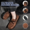 ULTRAIDEAS Men's Luke Moccasin Slippers,Camel,10